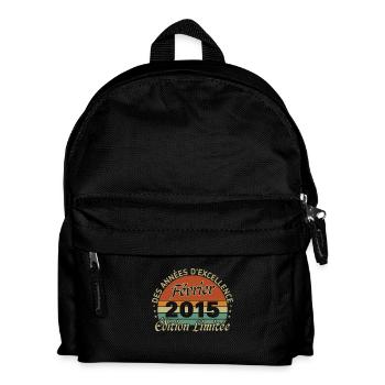 February 2015 Vintage Birthday 2015 Gift - Kids' Backpack - black - Front