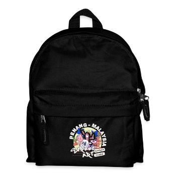 Wand malerei in Penang - Kinder Rucksack - Schwarz - Vorne