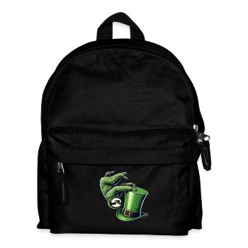 St. Patricks Faultier Kleeblatt Handstand - Kinder Rucksack - Schwarz - Vorne
