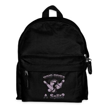 Bowling Saying Who gives a Split - Kids' Backpack - black - Front