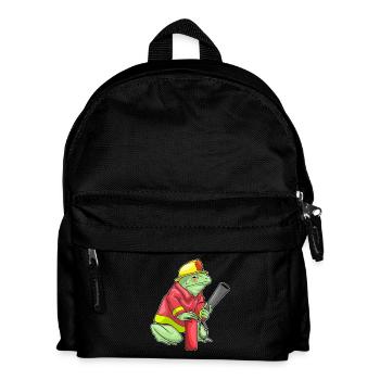 Frog Firefighter Fire Extinguisher Fire Brigade - Kids' Backpack - black - Front