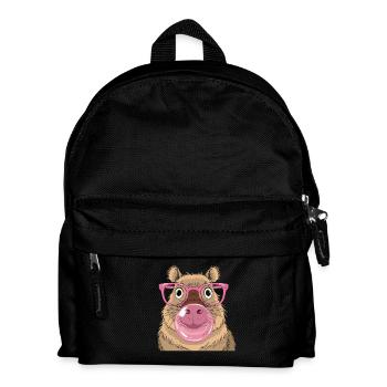 Niedliches Capybara mit Kaugummi für einen - Kinder Rucksack - Schwarz - Vorne