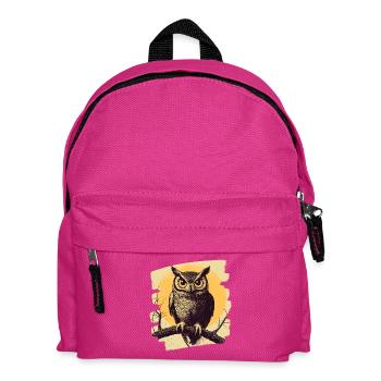 Eule - Kinder Rucksack - Fuchsia - Vorne