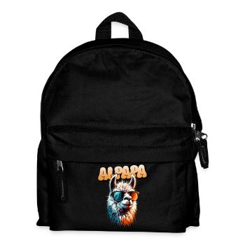 Cooles Alpapa Alpaka Papa Vatertag - Kinder Rucksack - Schwarz - Vorne
