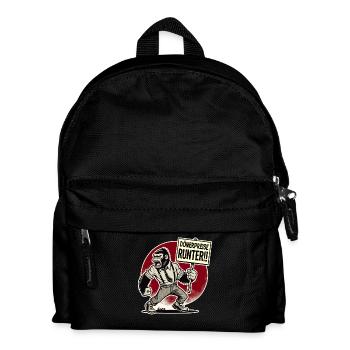 Gorilla mit Schild: Dönerpreise runter! - Kinder Rucksack - Schwarz - Vorne