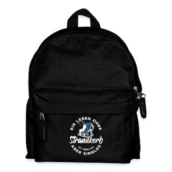 Ein Leben ohne Strandkorb ist möglich aber sinnlos - Kinder Rucksack - Schwarz - Vorne