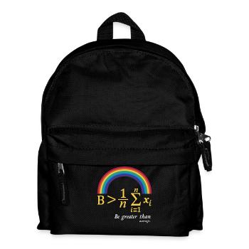 Math Pun – Be Greater Than Average - Kids' Backpack - black - Front