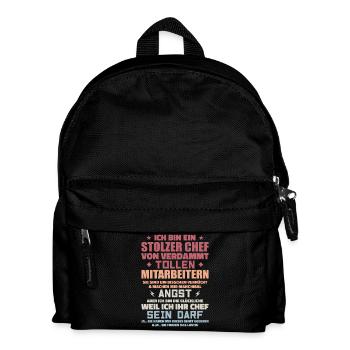 Un patron fier d’excellents employés - Sac à dos Enfant - noir - Devant