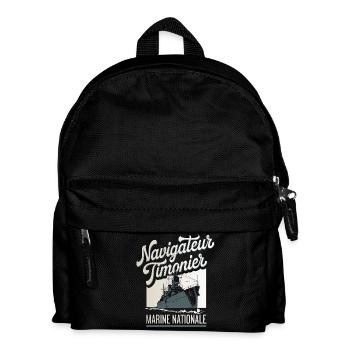 Navigateur Timonier Marine Nationale - Sac à dos Enfant - noir - Devant