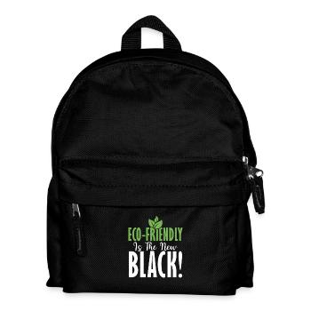Eco-friendly Is The New Black! Planet Earth Day - Kinder Rucksack - Schwarz - Vorne