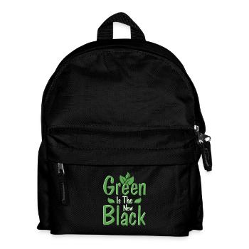 Green Is The New Black Earth Day Planet - Kinder Rucksack - Schwarz - Vorne