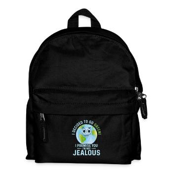 I Decided To Go Green Planet Earth Day - Kids' Backpack - black - Front