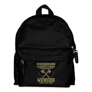 Zimmermann – Unmögliches wird sofort erledigt - Kinder Rucksack - Schwarz - Vorne