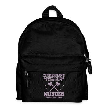 Zimmermann – Unmögliches wird sofort erledigt - Kinder Rucksack - Schwarz - Vorne
