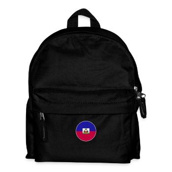 Haiti Haitianische Flagge Haitianer - Kinder Rucksack - Schwarz - Vorne