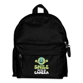 Sourire Vous êtes Sur La Caméra Planète Environnement Terre - Sac à dos Enfant - noir - Devant