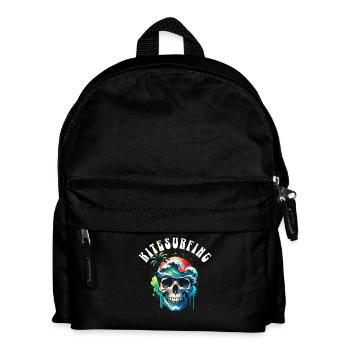 Kitesurfen Kitesurfer Kiteboard - Kinder Rucksack - Schwarz - Vorne