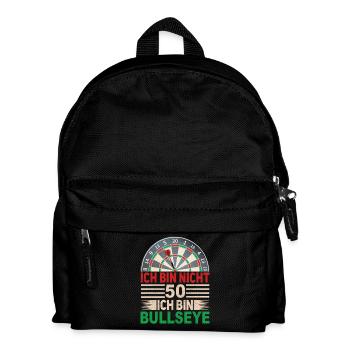 Ich bin nicht 50, ich bin Bullseye – Lustiges Dart - Kinder Rucksack - Schwarz - Vorne