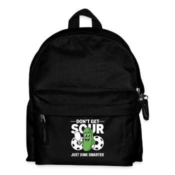 Funny Pickleball Saying: Sour Just Dink Smarter - Kids' Backpack - black - Front