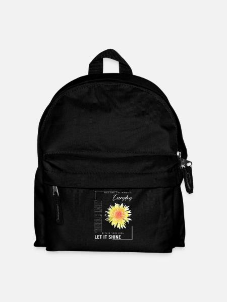 Inspirierende Blume Zitat Machen Sie Ihr Leben - Kinder Rucksack - Schwarz