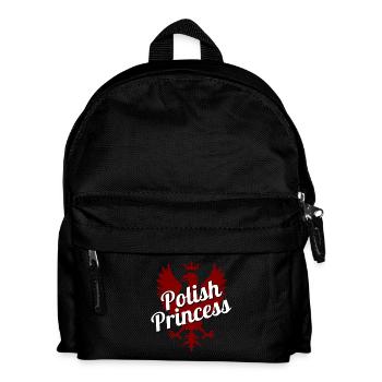 Polish Princess - Polen - Prinzessin Poland Polska - Kinder Rucksack - Schwarz - Vorne