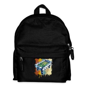 Tischkicker Tischfußball - Kinder Rucksack - Schwarz - Vorne