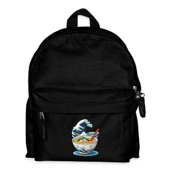 Ramen Ukiyo-E Japanese Retro Streetwear - Kids' Backpack - black - Front