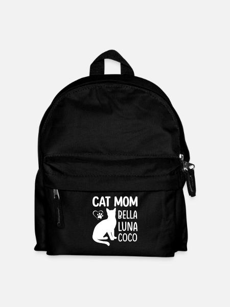 Stylish Cat Mom Design for Cat Lovers - Kids' Backpack - black