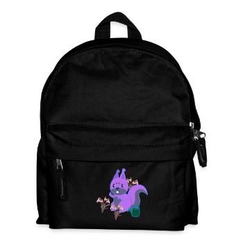 Squirrel Spring Flowers Gardening Flowers - Kids' Backpack - black - Front