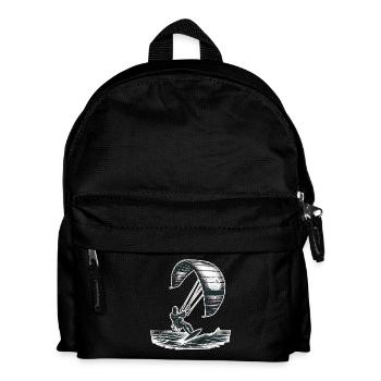 Kitesurfen Kitesurfer Kiteboard - Kinder Rucksack - Schwarz - Vorne