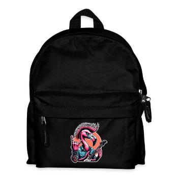 Flamingo Rock and Roll guitarist - Kids' Backpack - black - Front