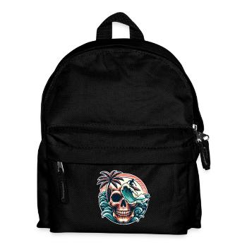 Surfen Surfer skull - Kinder Rucksack - Schwarz - Vorne