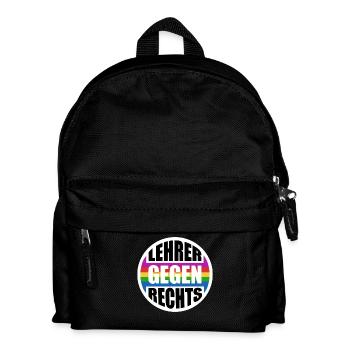 Lehrer gegen rechts - Nie wieder ist jetzt - Kinder Rucksack - Schwarz - Vorne