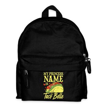 My princess name is taco belle - Kinder Rucksack - Schwarz - Vorne