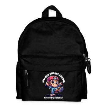 Affen-Breakdancer - Kinder Rucksack - Schwarz - Vorne