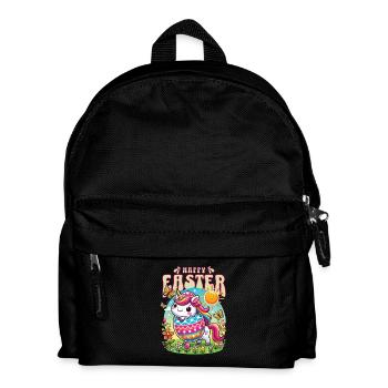 Ostern Frohe Ostern Osterhase Osterei Frühling - Kinder Rucksack - Schwarz - Vorne