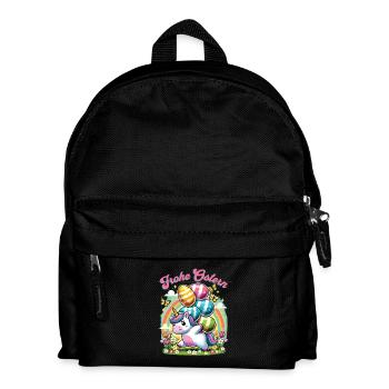 Ostern Frohe Ostern Osterhase Osterei Frühling - Kinder Rucksack - Schwarz - Vorne