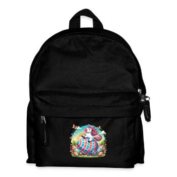 Ostern Frohe Ostern Osterhase Osterei Frühling - Kinder Rucksack - Schwarz - Vorne