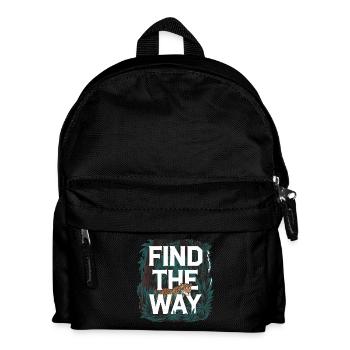 Find The Way Inspirierender Gepard für einen - Kinder Rucksack - Schwarz - Vorne
