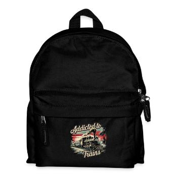 Addicted To Trains - Kinder Rucksack - Schwarz - Vorne