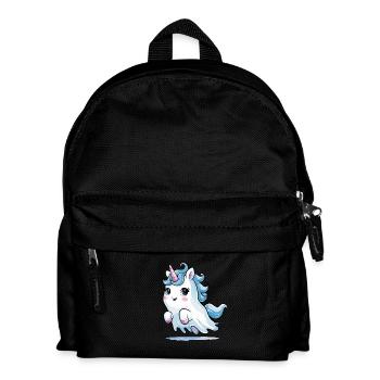 Ghost Unicorn Einhorn Geist Halloween Humor - Kinder Rucksack - Schwarz - Vorne