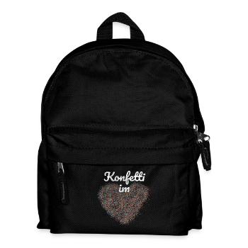Konfetti im Herz - Kinder Rucksack - Schwarz - Vorne