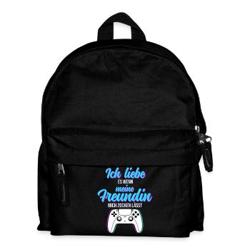 Gaming Liebe zur Freundin - Funny Geschenkidee - Kinder Rucksack - Schwarz - Vorne