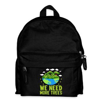 Wir brauchen mehr Bäume - Kinder Rucksack - Schwarz - Vorne