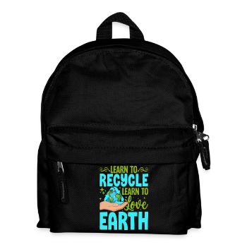 Apprendre à recycler Apprendre à aimer la Terre - Sac à dos Enfant - noir - Devant