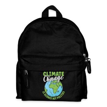 Der Klimawandel ist Wissenschaft, nicht Politik - Kinder Rucksack - Schwarz - Vorne