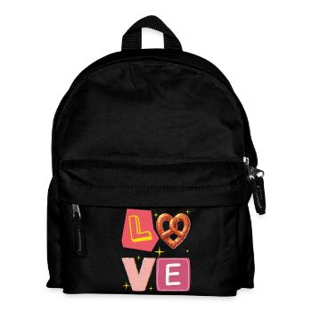 Pretzel Love – Love Cute and Gourmet Version - Kids' Backpack - black - Front