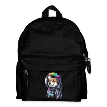 Astronaut Corgi Dog Adventure Fun - Kids' Backpack - black - Front