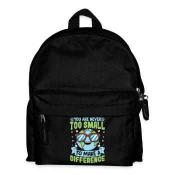Sie sind nie zu klein, um etwas zu bewirken - Kinder Rucksack - Schwarz - Vorne