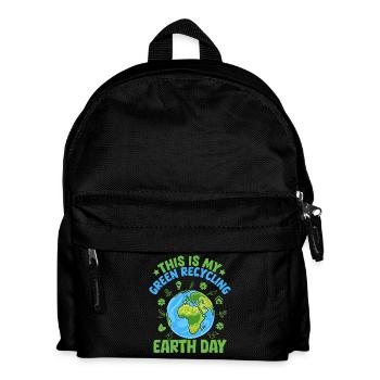 Das ist mein Green Recycling Earth Day - Kinder Rucksack - Schwarz - Vorne